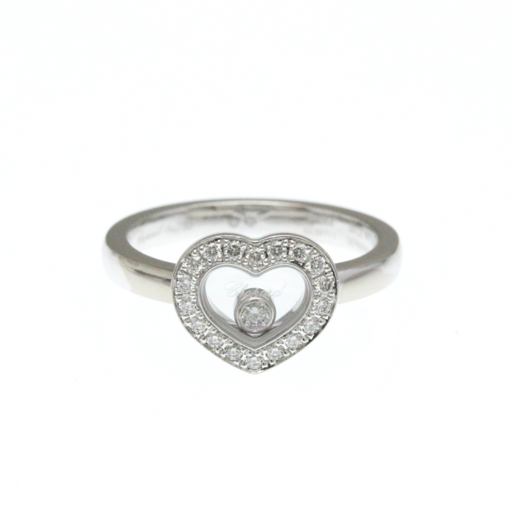 CHOPARD 18k Silver Diamond Heart Ring